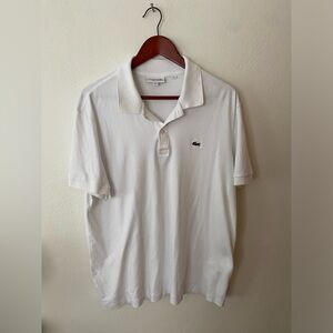 Lacoste white mens polo